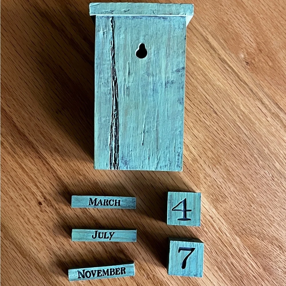 Hallmark Blue Office Calendar with Perpetual Date Display